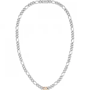 Boss Jewellery Ladies Stainless Steel Figaro Necklace 1580586