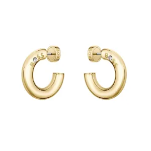 Boss Jewellery Live Gold Plated Ladies Hoop Earrings 1580690