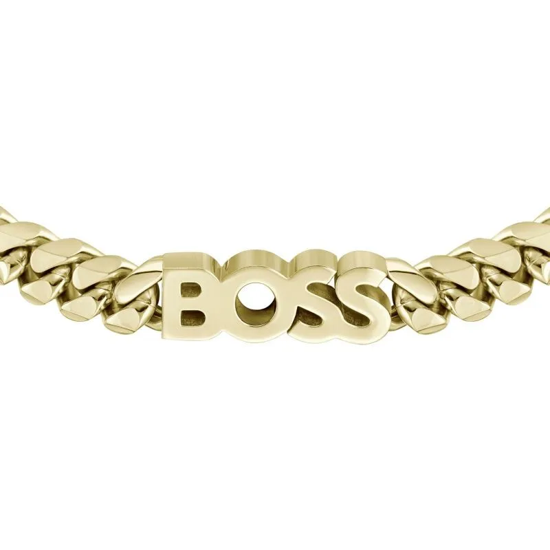 Boss Jewellery Mens Gold Plated Bracelet 1580505M