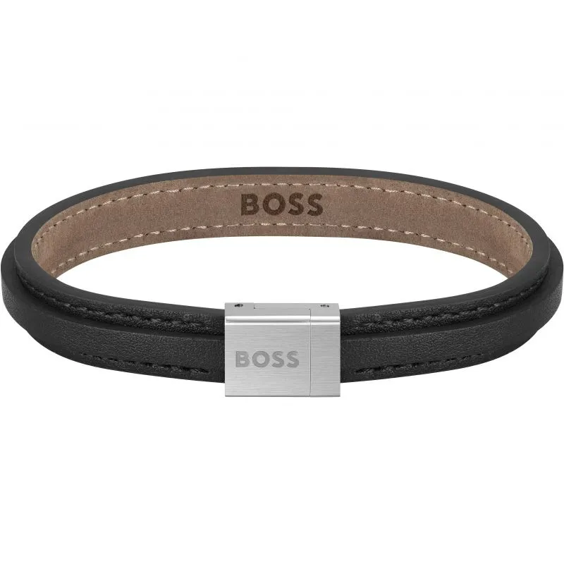 Boss Jewellery Mens Leather Bracelet 1580328M