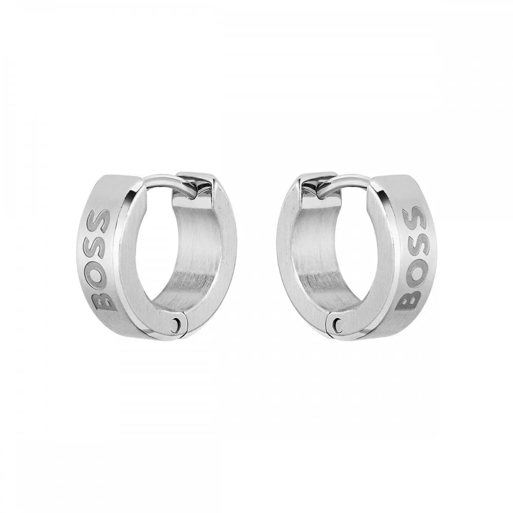 BOSS Jewellery Mens Odell Huggie Hoop Earrings 1580654