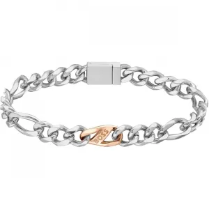 Boss Jewellery Mens Stainless Steel Figaro Bracelet 1580613M
