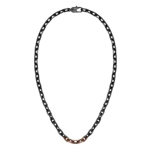 Boss Jewellery Rose and Black Ion Plated Mens Chain 1580536