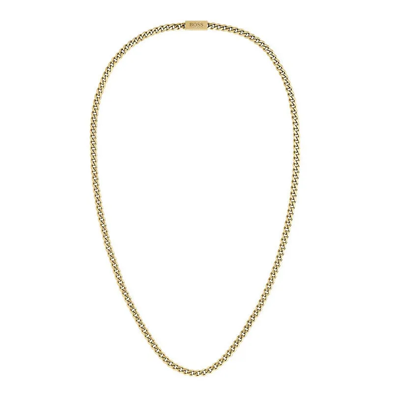 Boss Jewellery Yellow Gold Plated Mens Chain 1580173