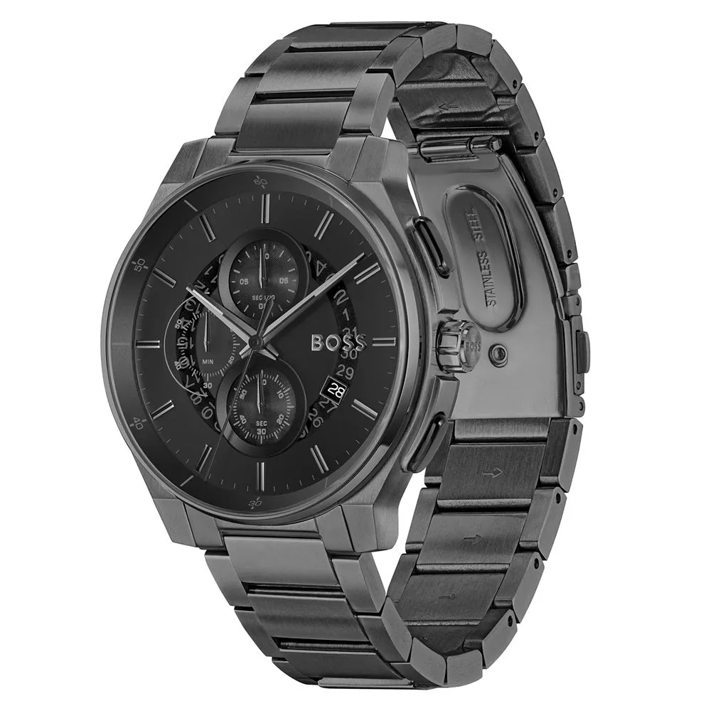 Boss Watches Peak 2.0 Mens Black IP Stainless Steel Watch 1514192