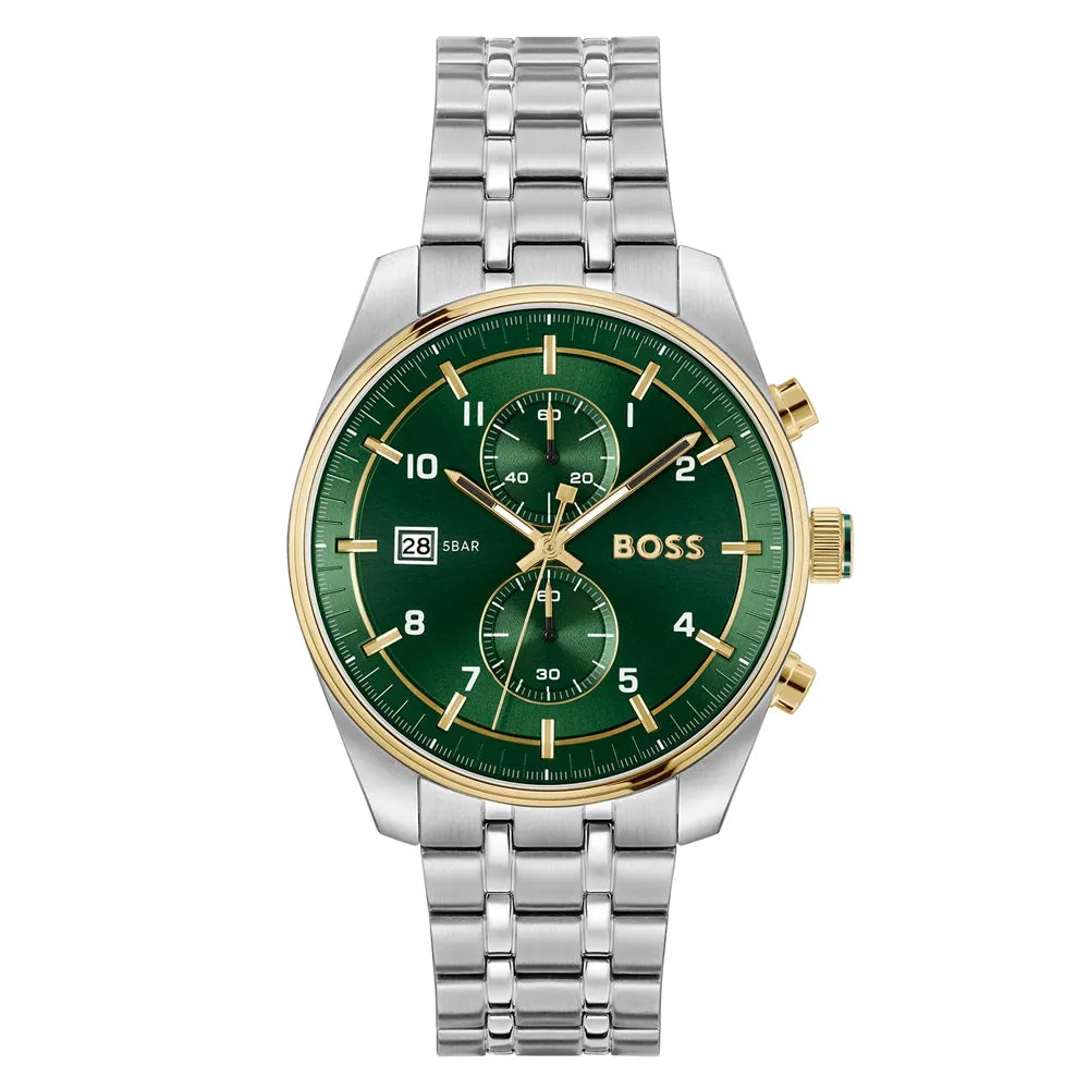 Boss Watches Skytraveller Green Dial Mens Watch 1514195
