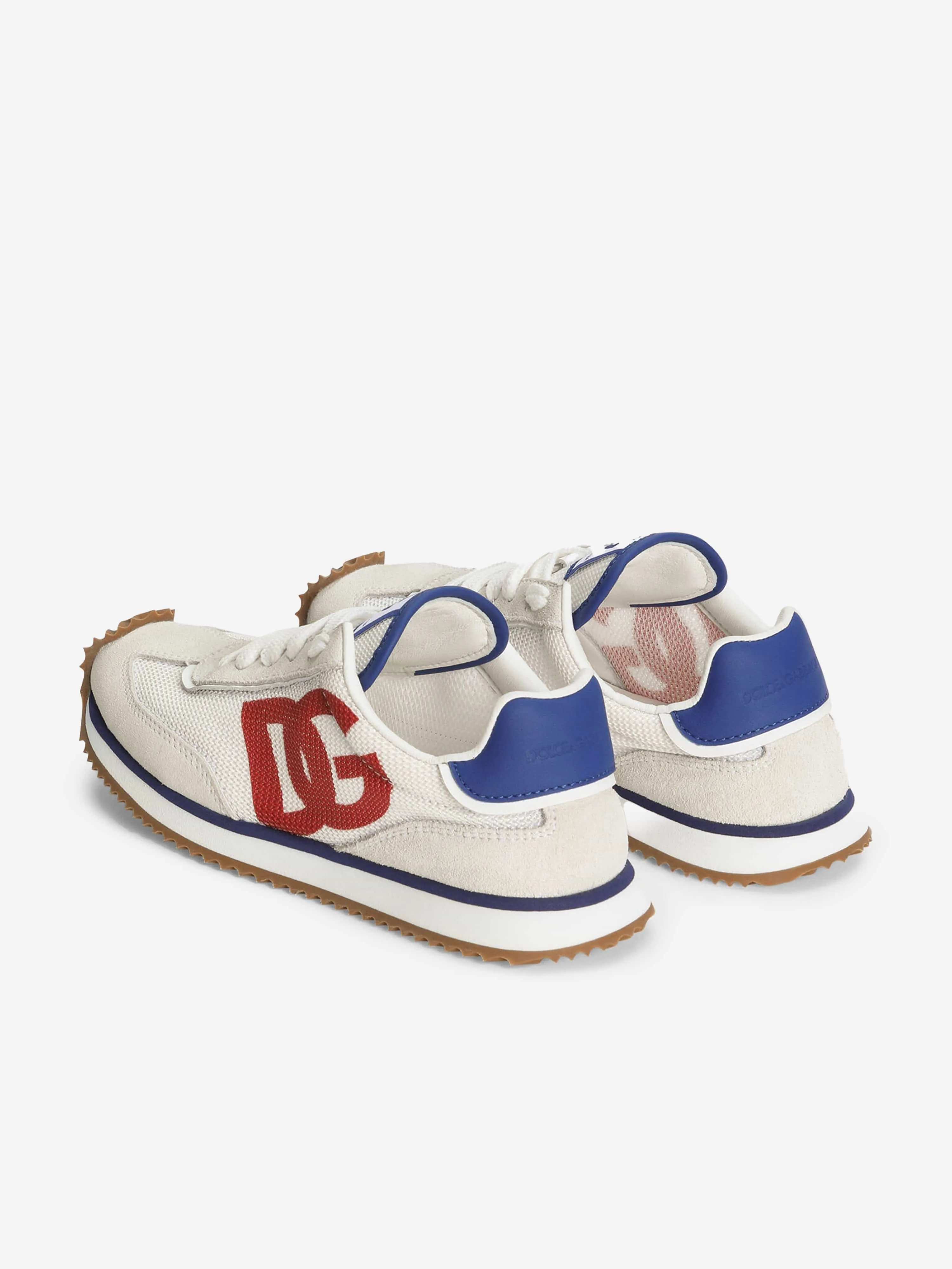 Boys Mixed Material DG Cushion Trainers in White