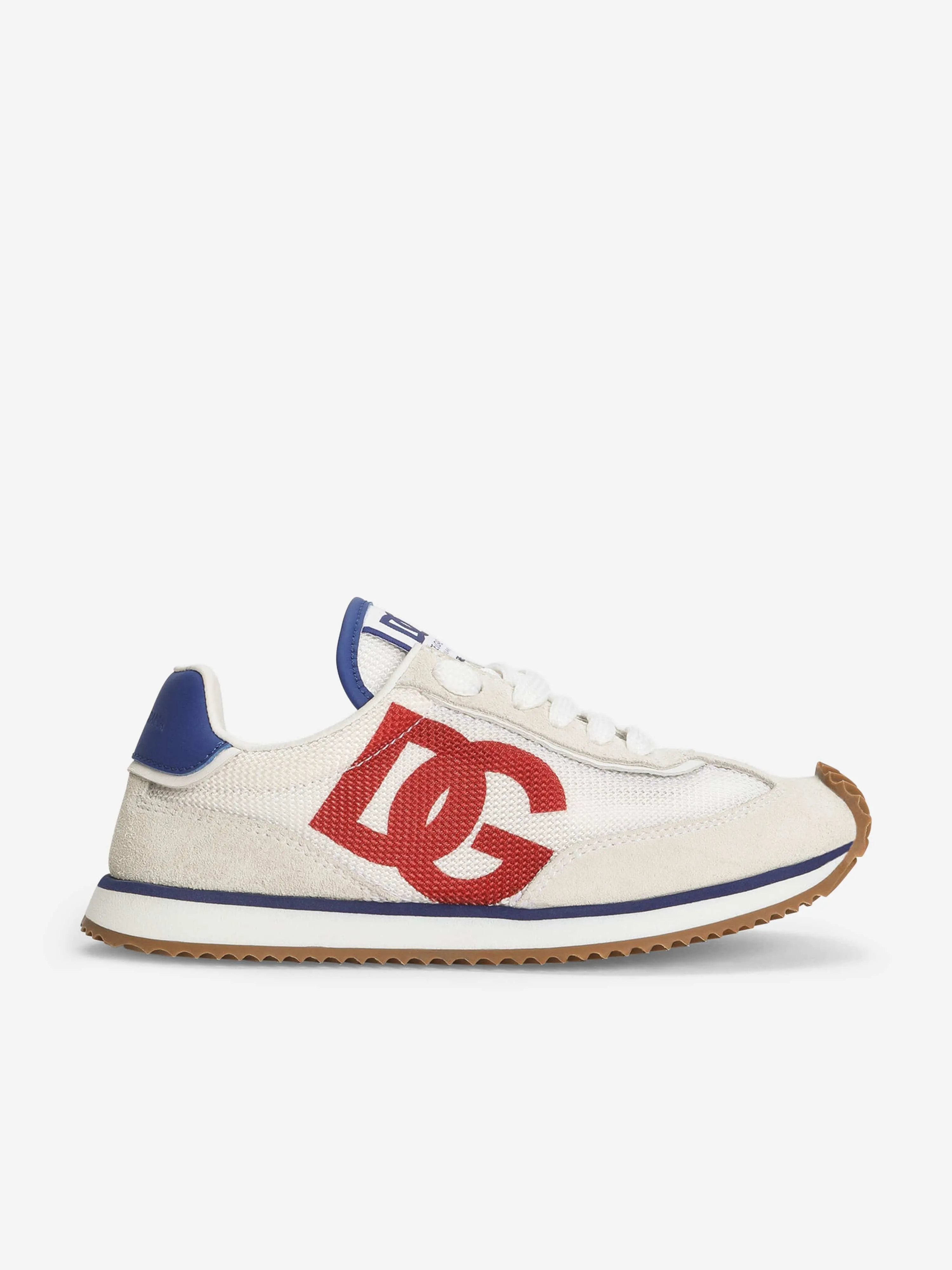 Boys Mixed Material DG Cushion Trainers in White