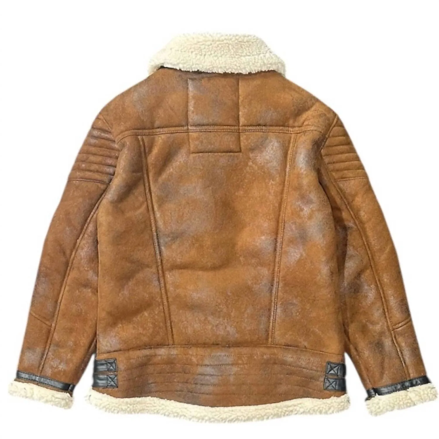 Boy's Sherpa Lined Jacket In Mocha
