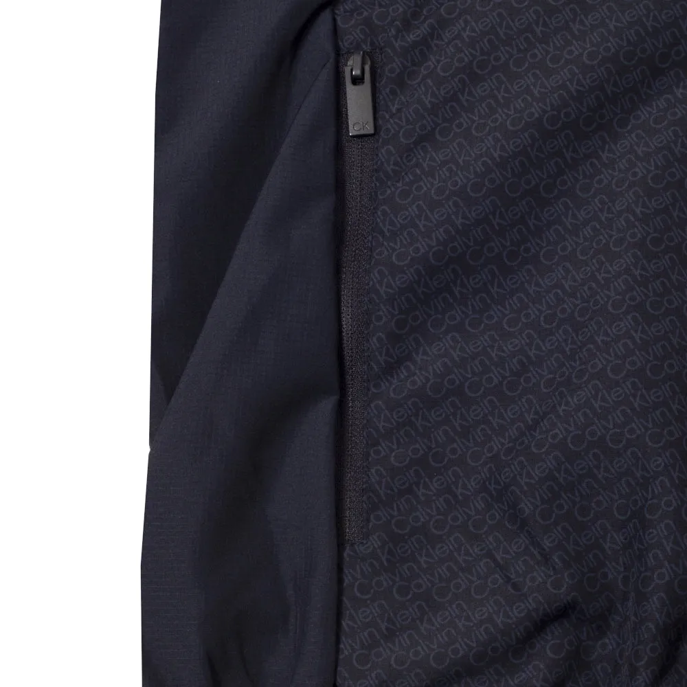 Calvin Klein Printed Windbreaker Jacket - Navy