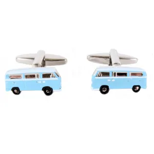 Campervan Rhodium Plate Men's Cufflinks 901033