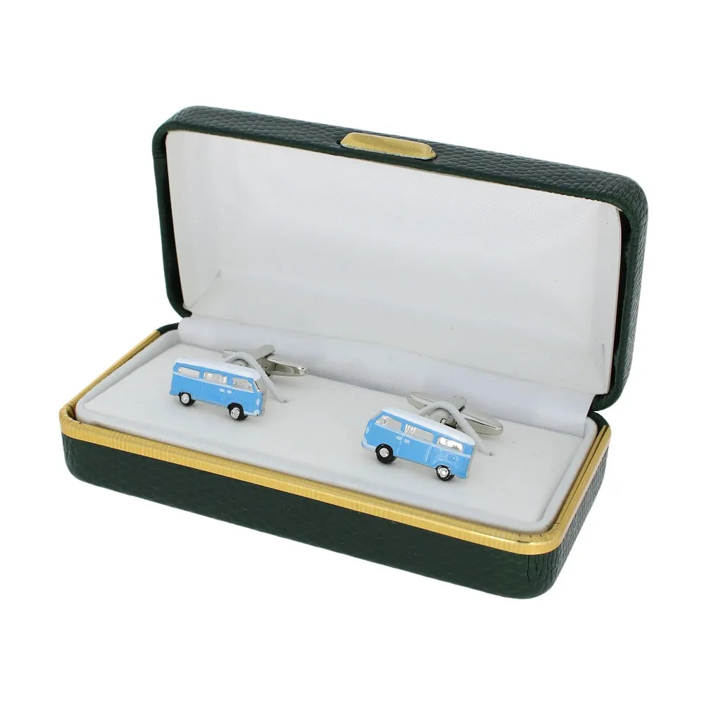 Campervan Rhodium Plate Men's Cufflinks 901033