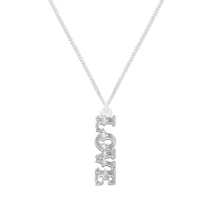 Carter Gore Love Word Necklace Sterling Silver