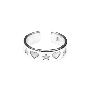 Carter Gore Star Heart Ring Sterling Silver