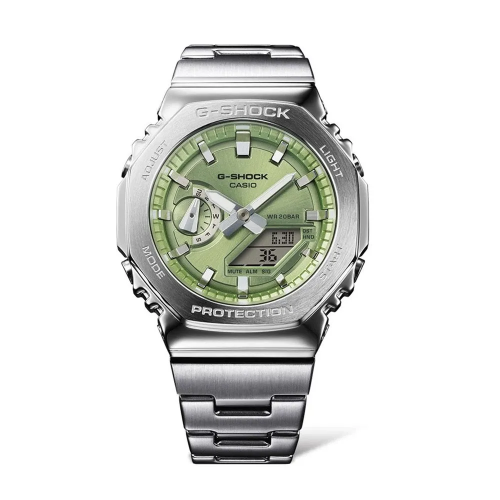 Casio G-Shock Steel Green Metallic Dial Mens Watch GM-2110D-3AER