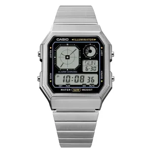 Casio Vintage Collection Analogue Digital Watch Silver A130WE-1AEF