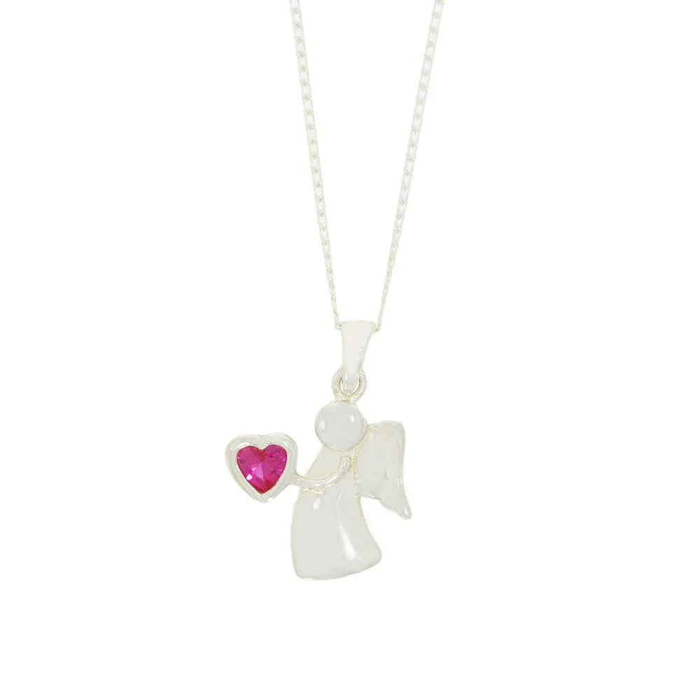 Childrens Sterling Silver July Birthstone Necklace NC1017/2G