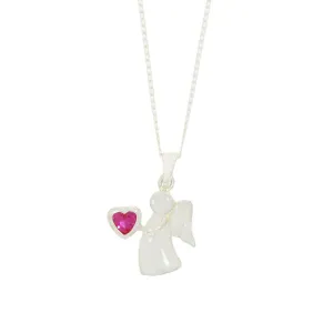 Childrens Sterling Silver July Birthstone Necklace NC1017/2G