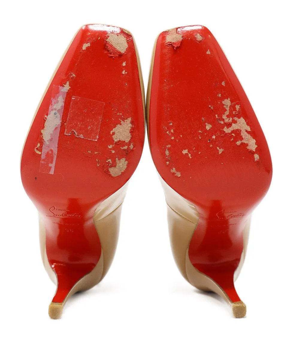Christian Louboutin Nude Patent Leather Heels sz 6