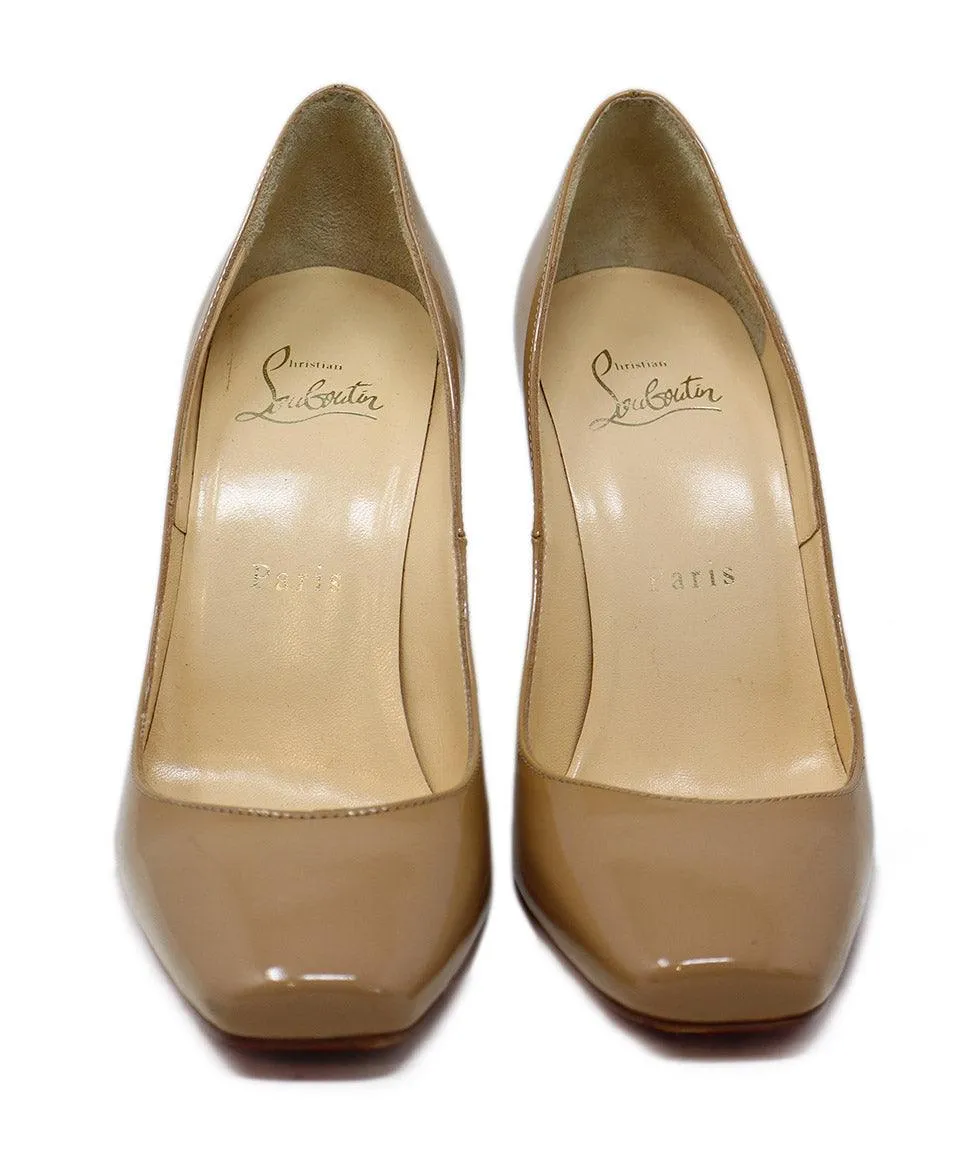 Christian Louboutin Nude Patent Leather Heels sz 6