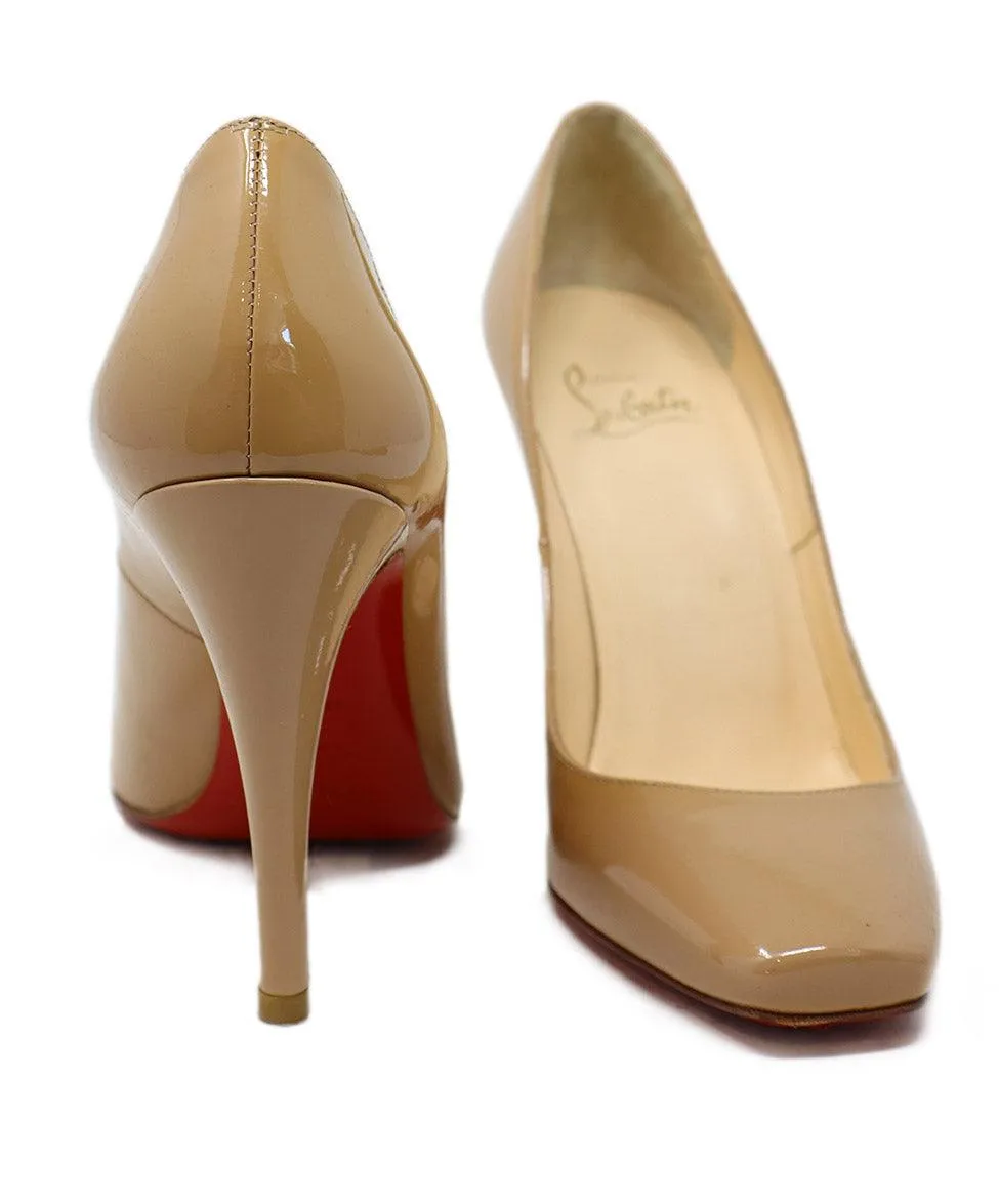 Christian Louboutin Nude Patent Leather Heels sz 6