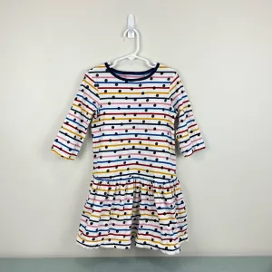 Clearance Price Mini Boden Polka Dot Rainbow Stripe Dress 6-7  Last Chance!