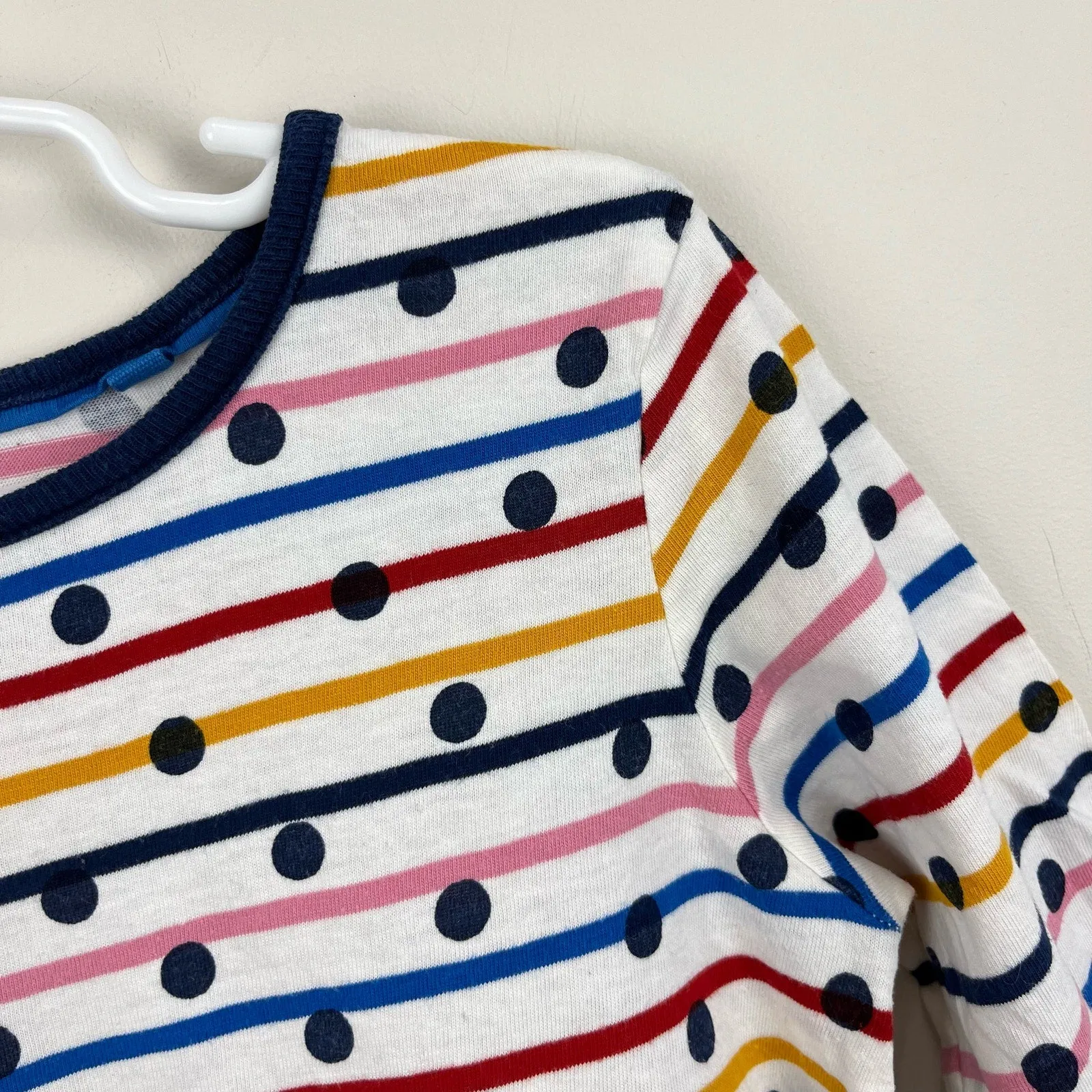Clearance Price Mini Boden Polka Dot Rainbow Stripe Dress 6-7  Last Chance!