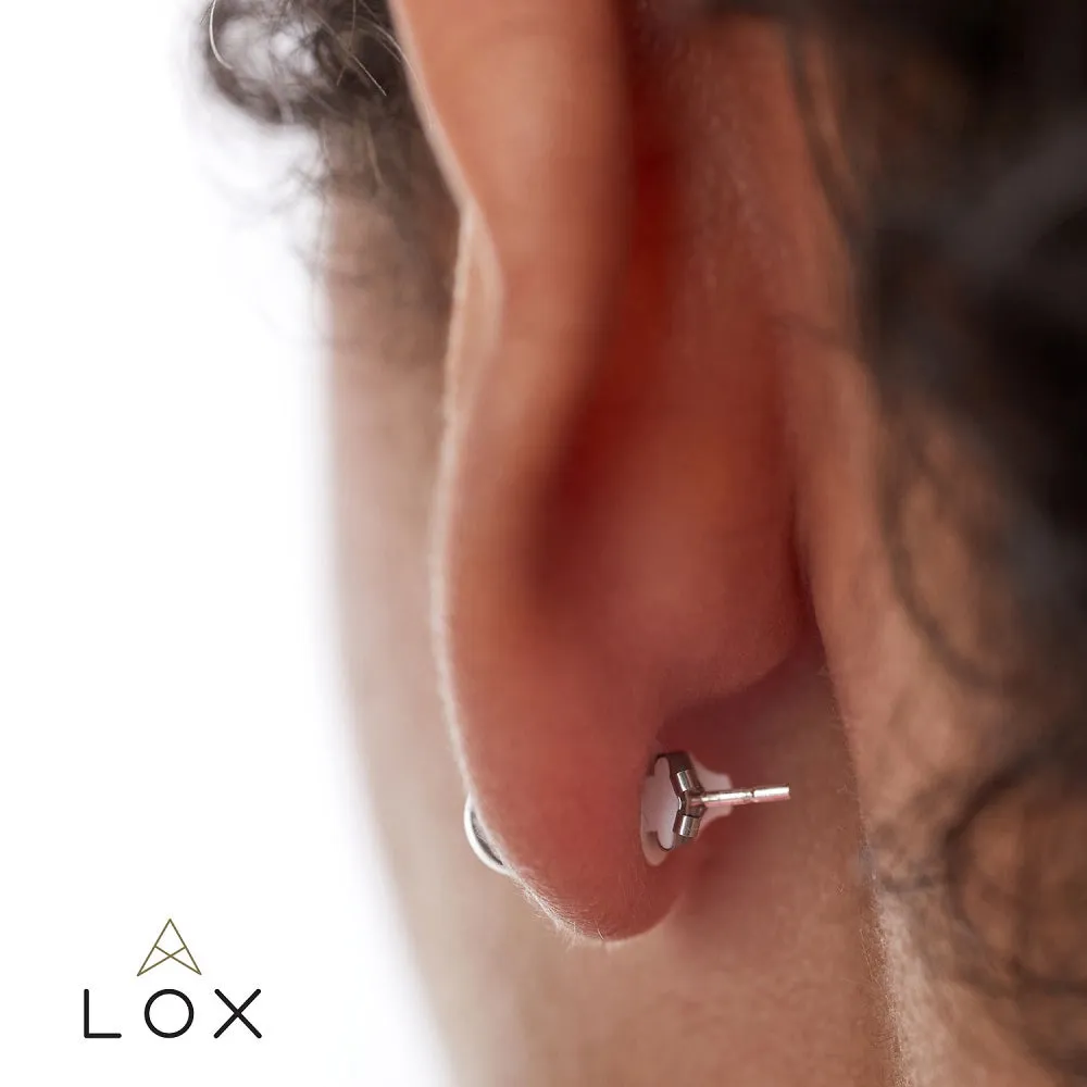 Connoisseurs Lox Silver Tone Earring Backs LOX 2SE