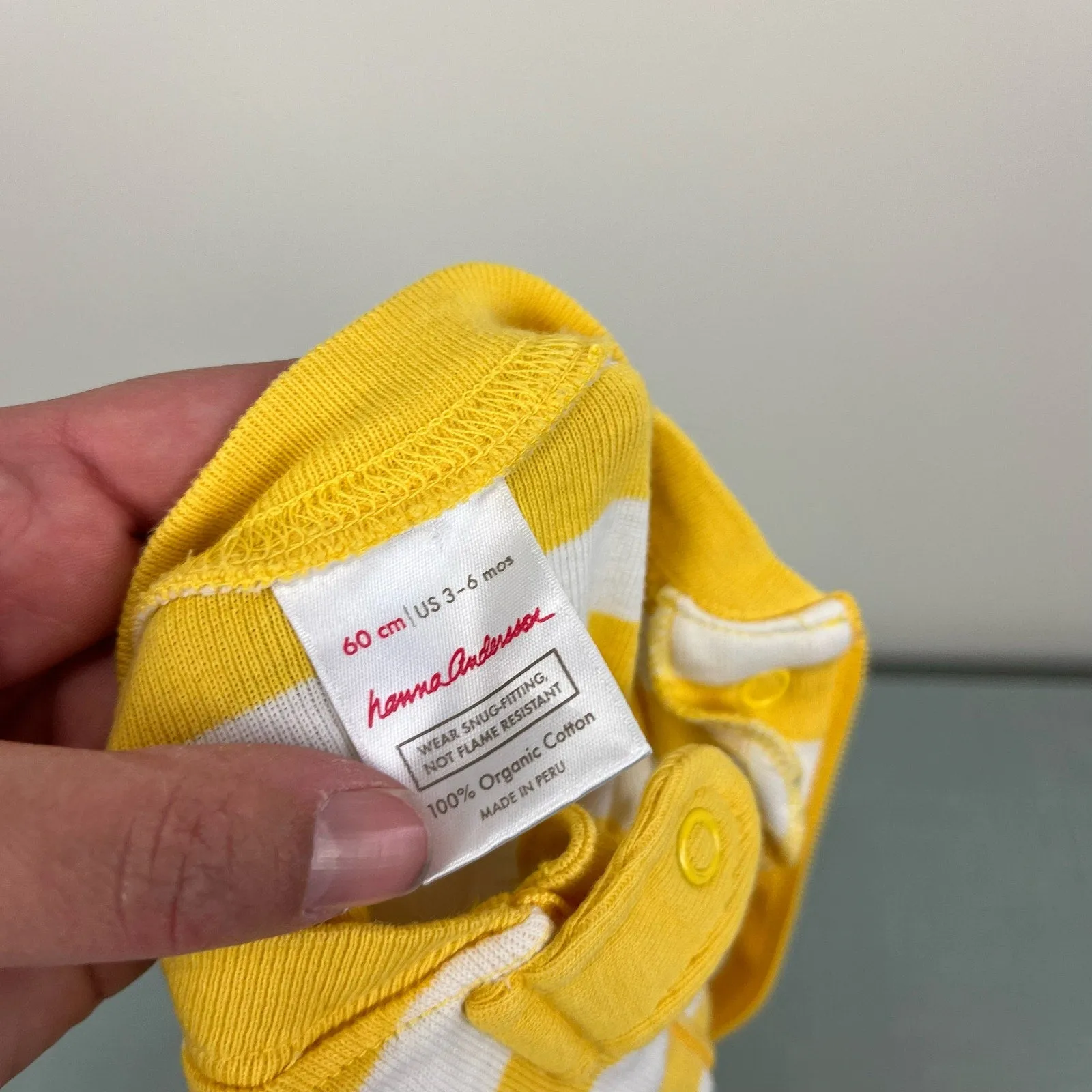 Customer Favorite Hanna Andersson Yellow Stripe Pajamas 60 cm 3-6 Months  Last Chance!