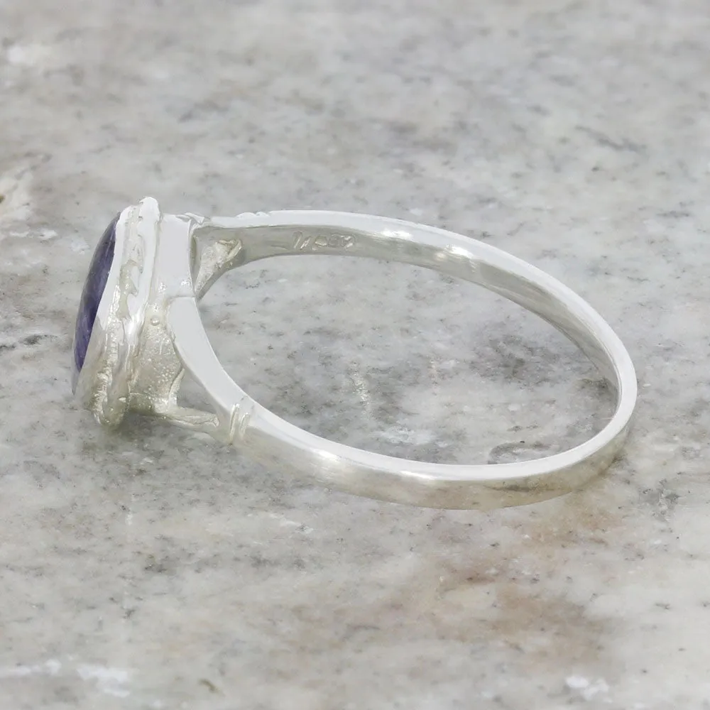 Derbyshire Blue John Sterling Silver Ring