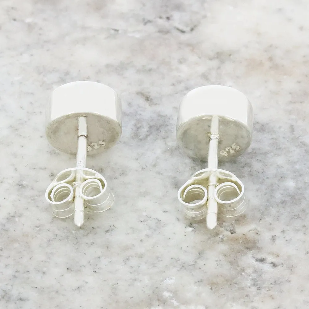 Derbyshire Blue John Sterling Silver Small Round Stud Earrings