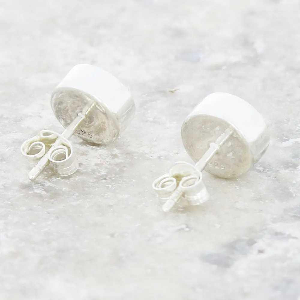 Derbyshire Blue John Sterling Silver Small Round Stud Earrings