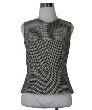 Derek Lam B&W Plaid Wool Top sz 6
