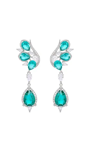 DIAMOND BUTTERFLY TOPAZ EARRINGS Gloria Lanvin