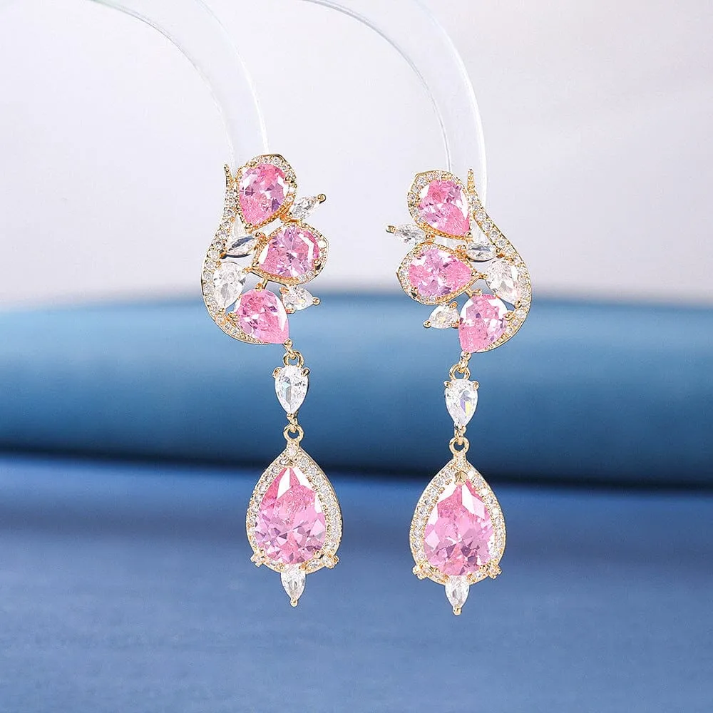 DIAMOND BUTTERFLY TOPAZ EARRINGS Gloria Lanvin