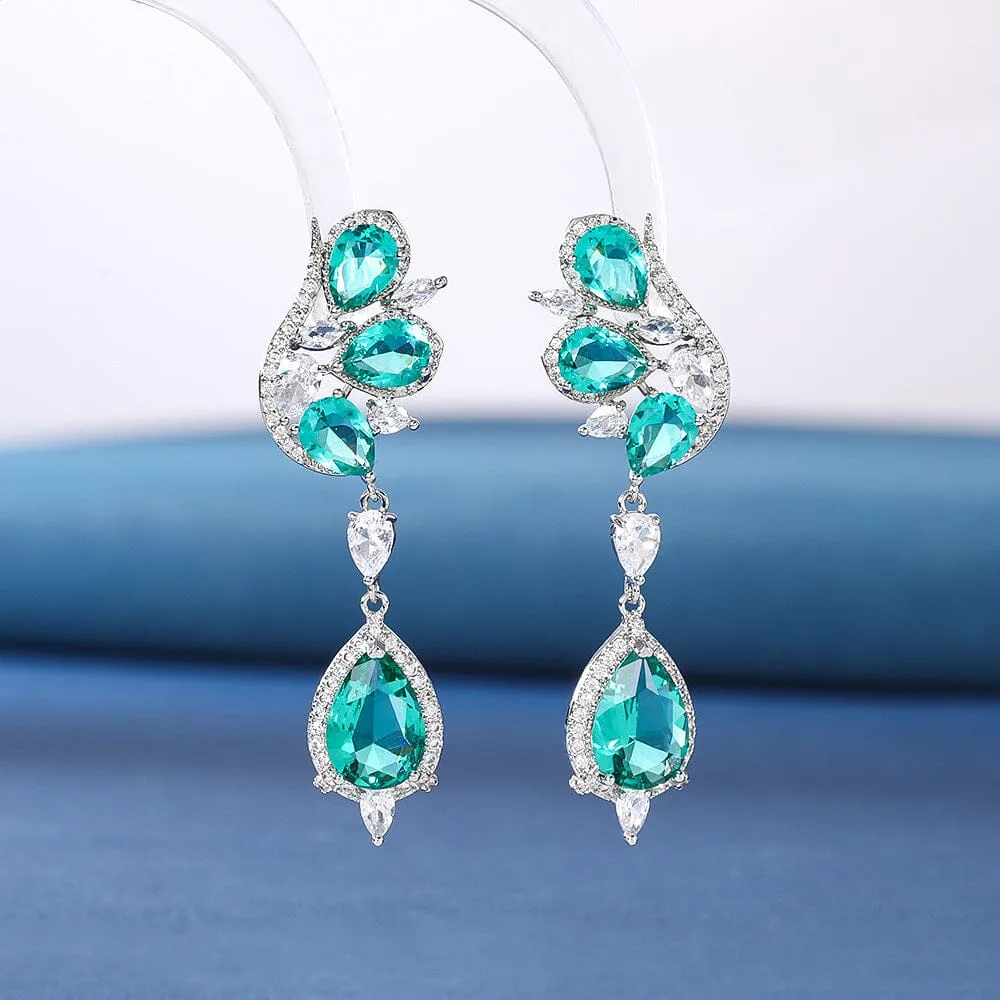 DIAMOND BUTTERFLY TOPAZ EARRINGS Gloria Lanvin