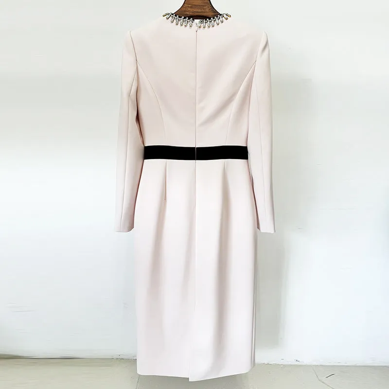 diamond-embellished sheath maxi dress in pink Gloria Lanvin