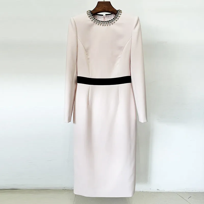diamond-embellished sheath maxi dress in pink Gloria Lanvin