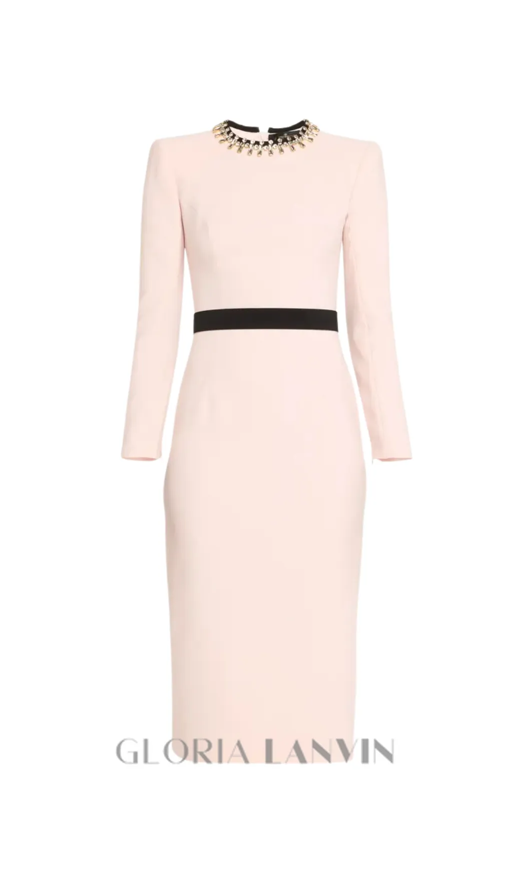 diamond-embellished sheath maxi dress in pink Gloria Lanvin