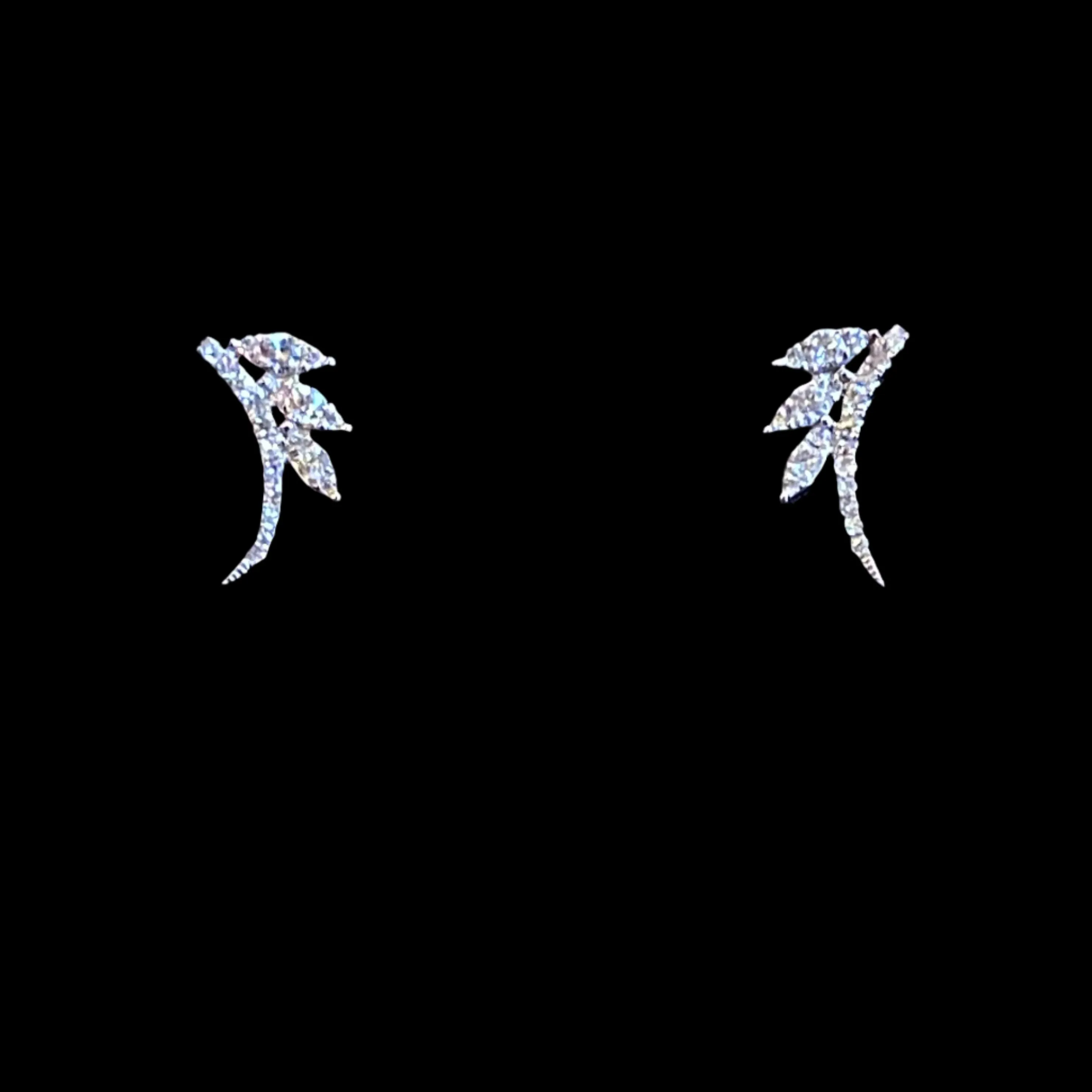 Diamond Wing Climber Earrings