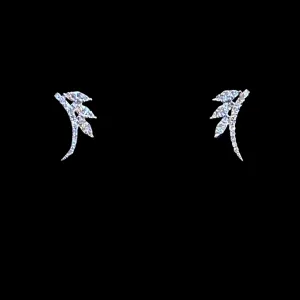 Diamond Wing Climber Earrings