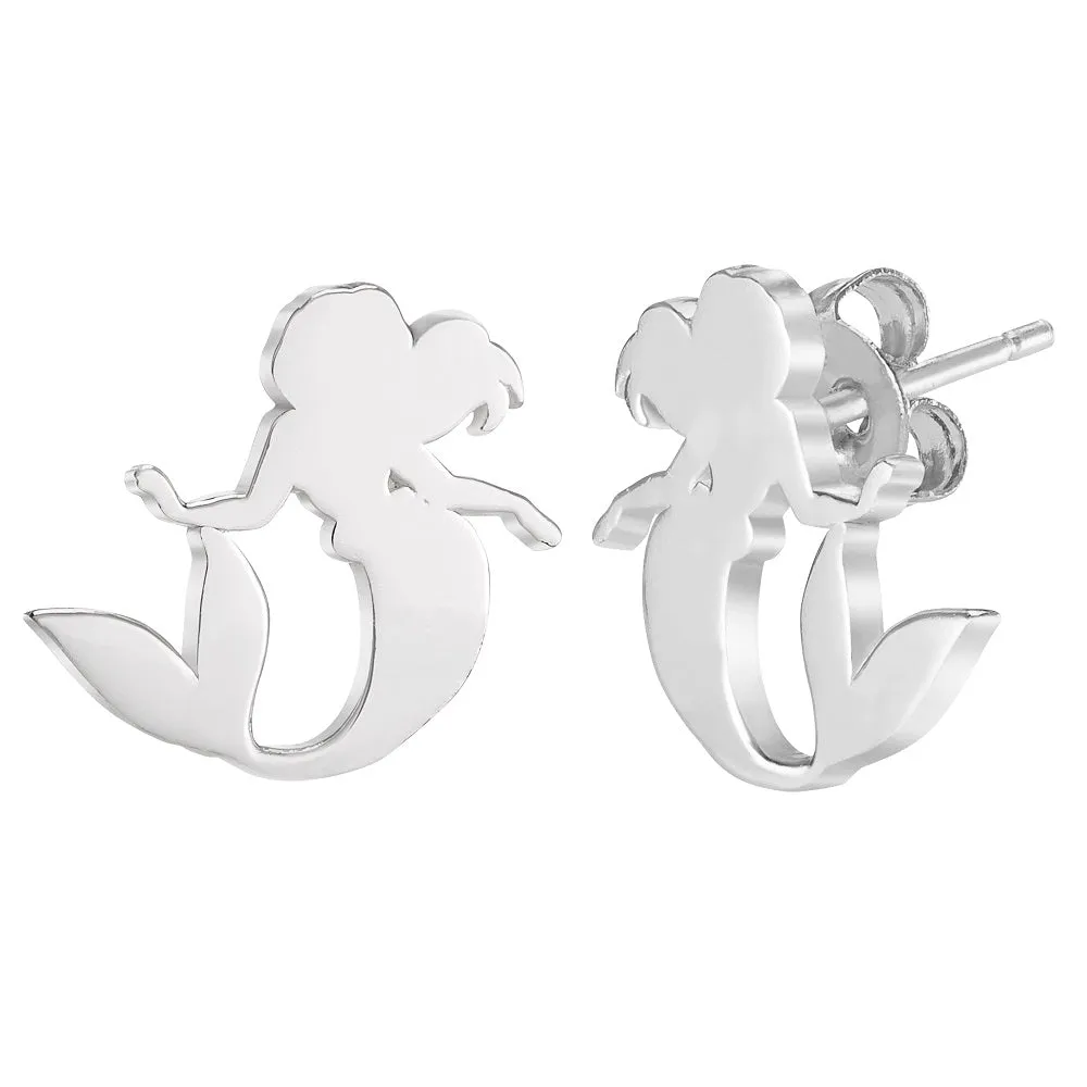 Disney Sterling Silver Little Mermaid Stud Earrings E901882SL