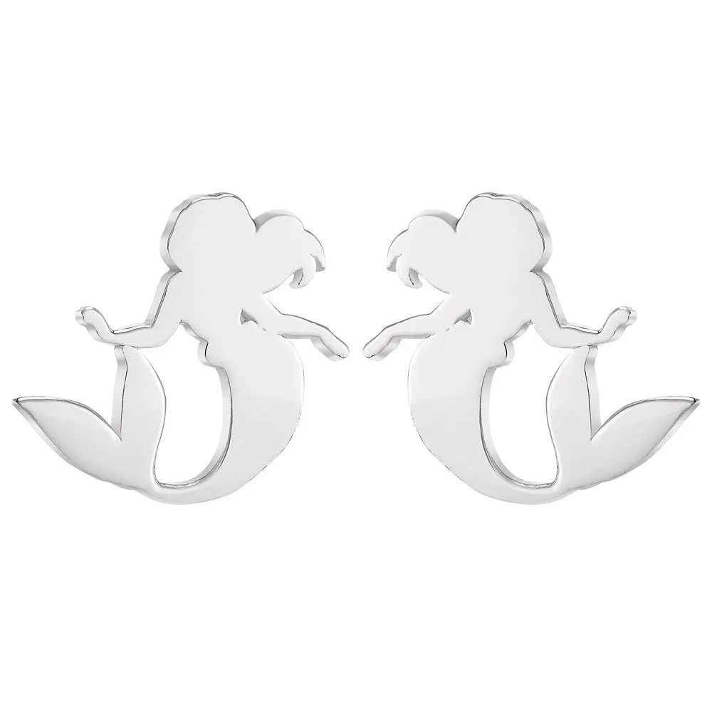 Disney Sterling Silver Little Mermaid Stud Earrings E901882SL