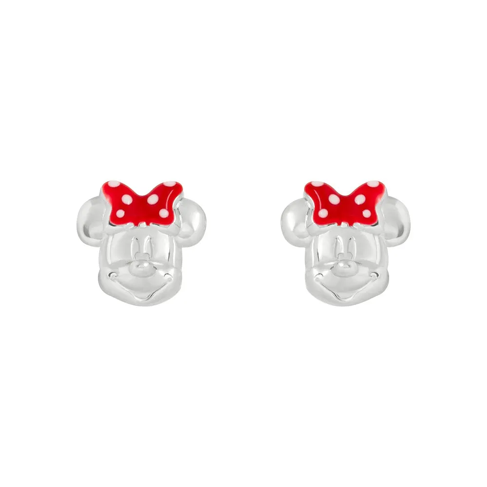 Disney Sterling Silver Minnie Mouse Stud Earrings E84030L