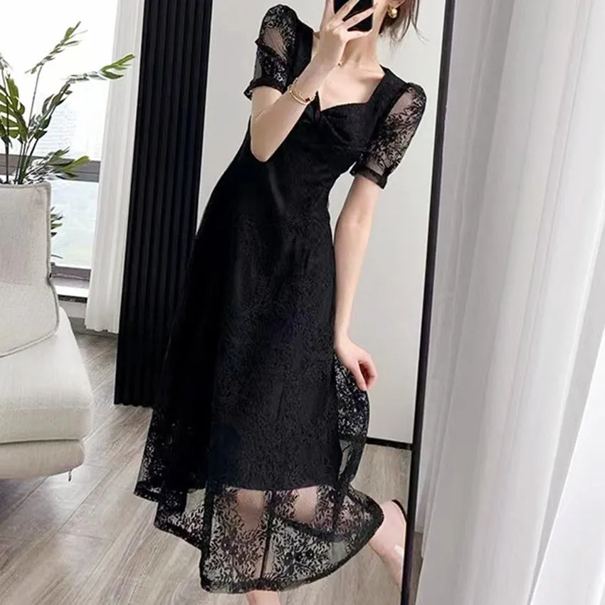 Doorbuster Copy of Sweetheart Neck Lace Dress - M in Clearance  Dont Miss Out!