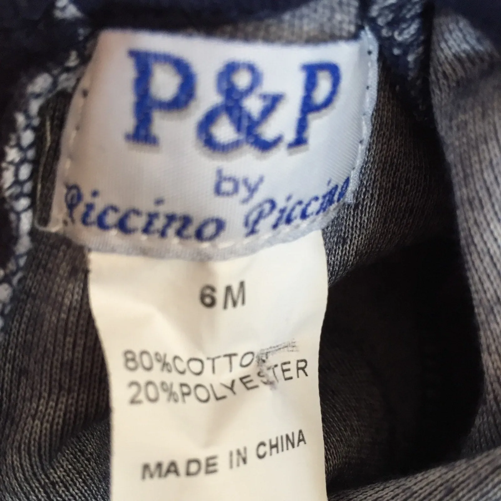 Doorbuster P&P Piccino Piccina Navy Velour Heart Footie 6 Months  Limited Availability!