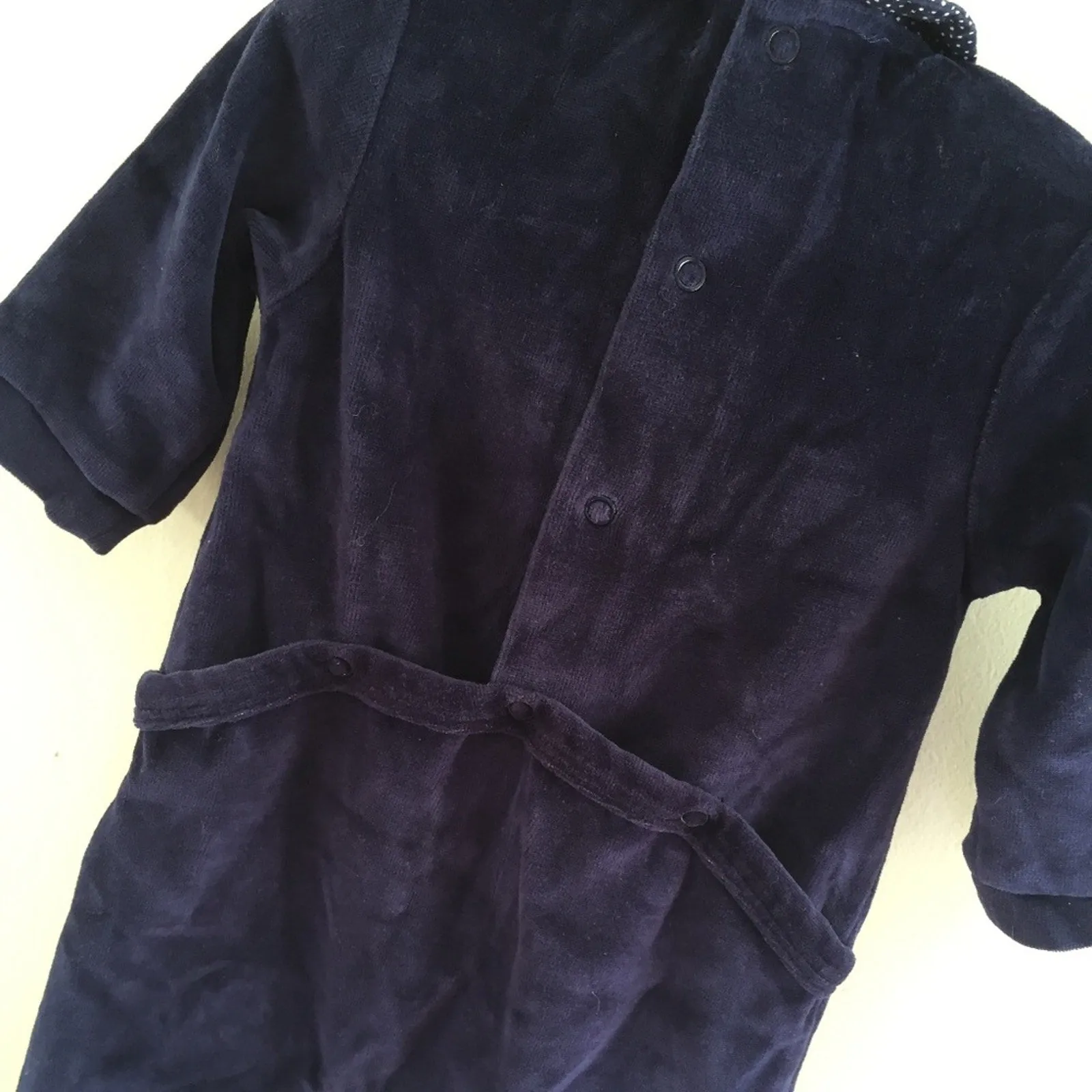 Doorbuster P&P Piccino Piccina Navy Velour Heart Footie 6 Months  Limited Availability!