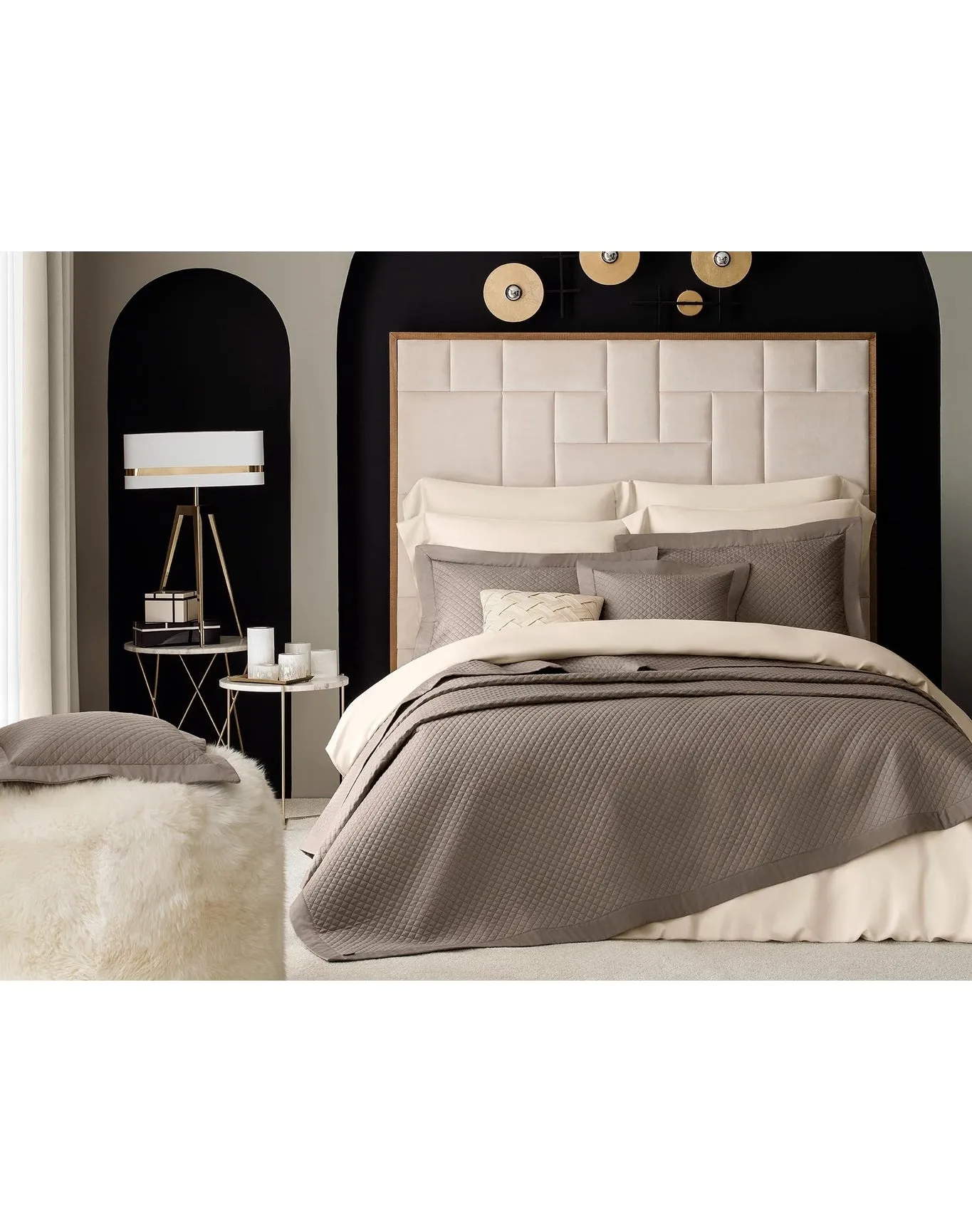 Dorian-Royal Quilted Cotton Comforter | Brown TOGAS