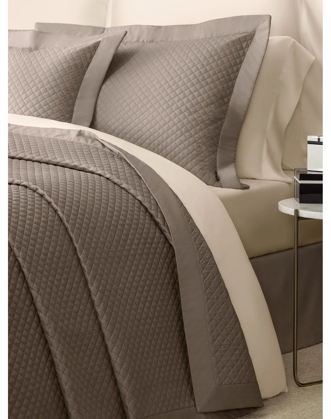 Dorian-Royal Quilted Cotton Comforter | Brown TOGAS