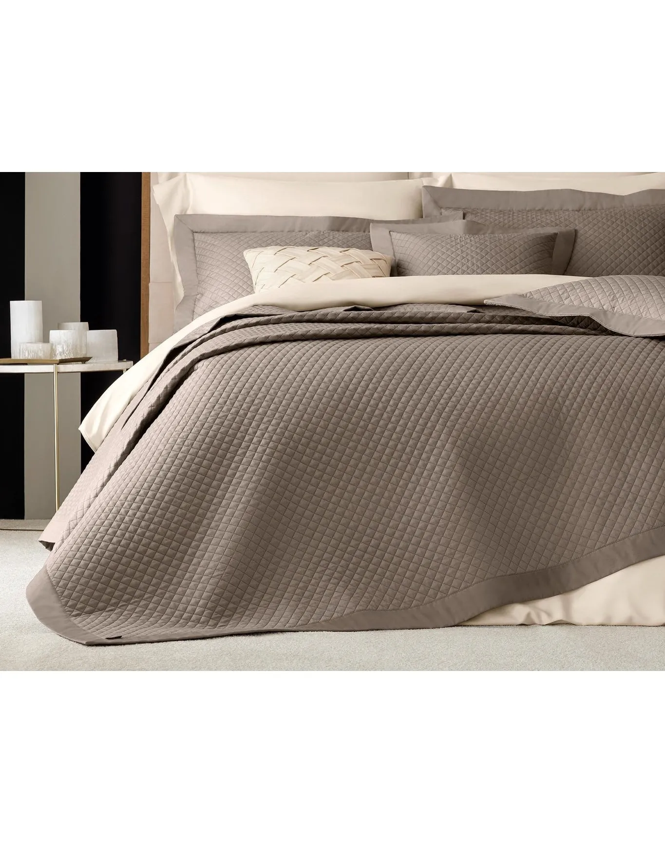 Dorian-Royal Quilted Cotton Comforter | Brown TOGAS